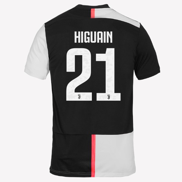 Camiseta Juventus NO.21 Higuain Primera equipo 2019-20 Blanco Negro